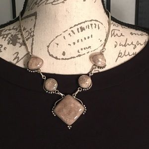 Chrysanthemum Jasper Gemstone Necklace